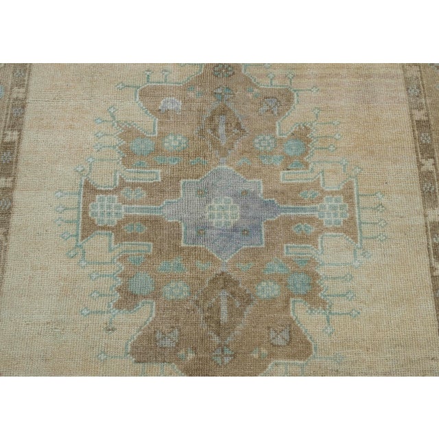 Turkish Oushak Runner Rug 3' x 7'8" #17503 For Sale In Houston - Image 6 of 8