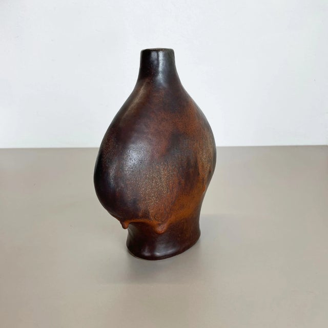 1970s German Fat Lava Ceramic Pottery Vase by Gerda Heukoth for Carstens Tönnieshof, 1970s For Sale - Image 5 of 18