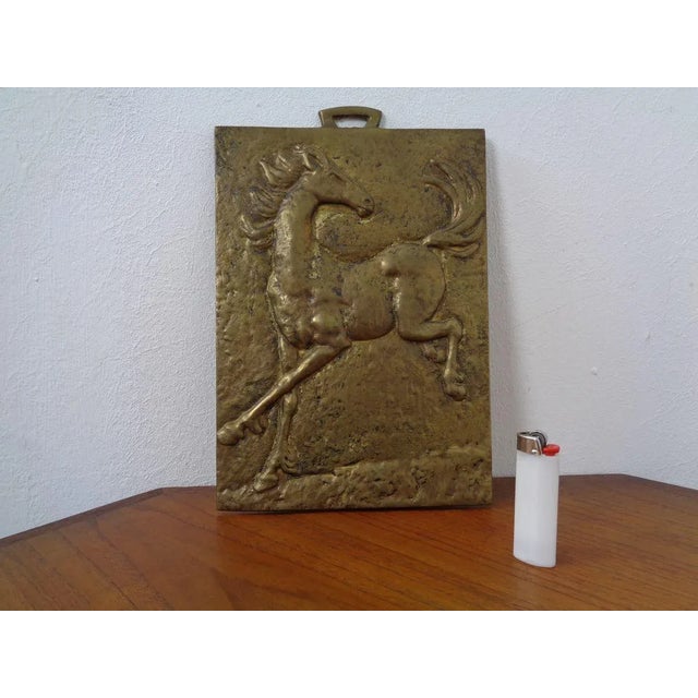 Mid-Century Modern Brutalist Metal Horse Wall Panel, 1960s For Sale - Image 3 of 18