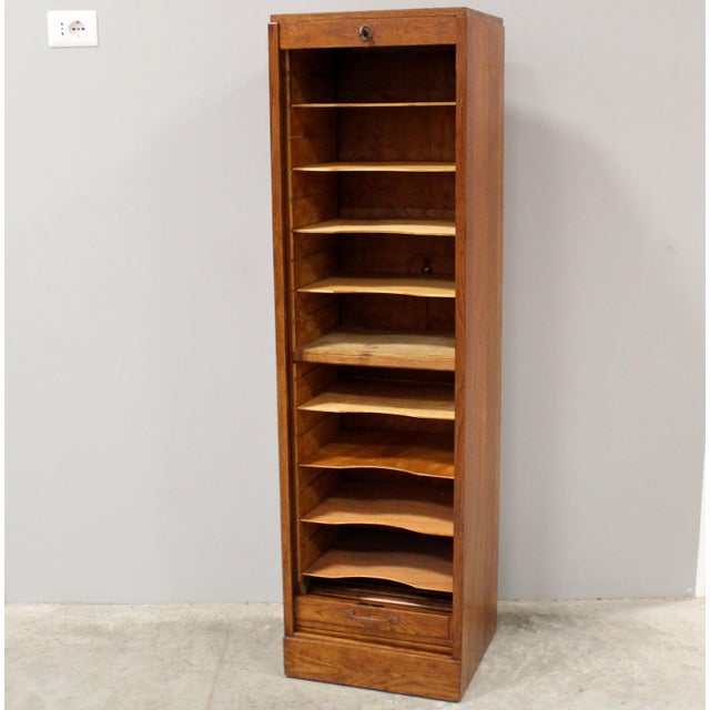 Vintage Filing Cabinet in Oak, 1930s For Sale - Image 6 of 11