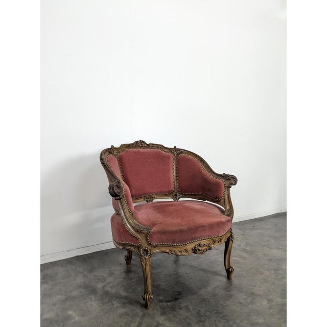 Louis XV Style Marquise Armchairs in Carved Walnut, Set of 2 For Sale - Image 3 of 12