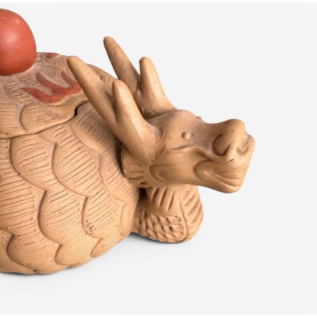 Rare Vintage Chinese Yixing Clay Dragon Teapot For Sale - Image 12 of 12