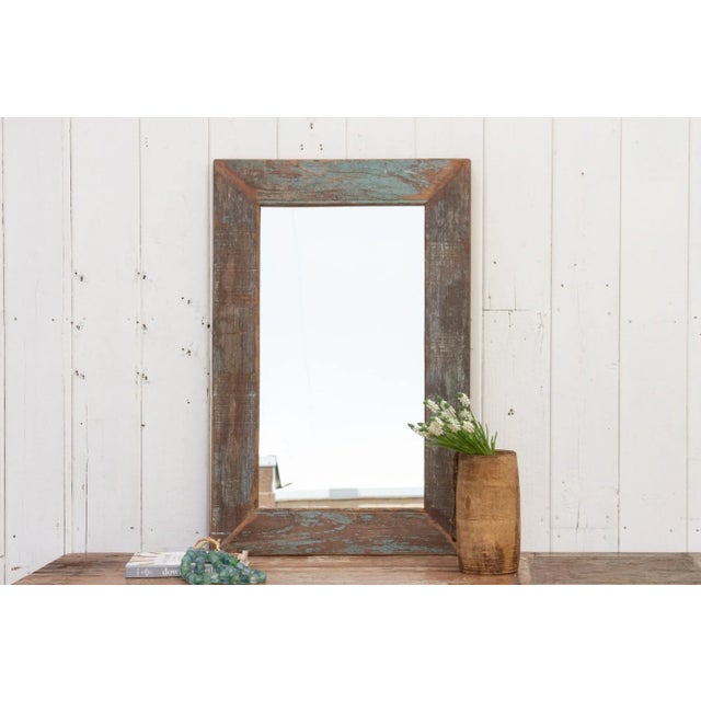 Rustic Rustic Reclaimed Framed Mirror For Sale - Image 3 of 10