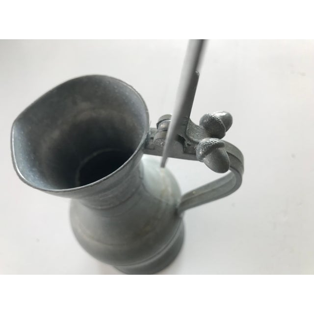 Tin Jug with a Lid Decorated with Acorns, 1890s For Sale - Image 10 of 15