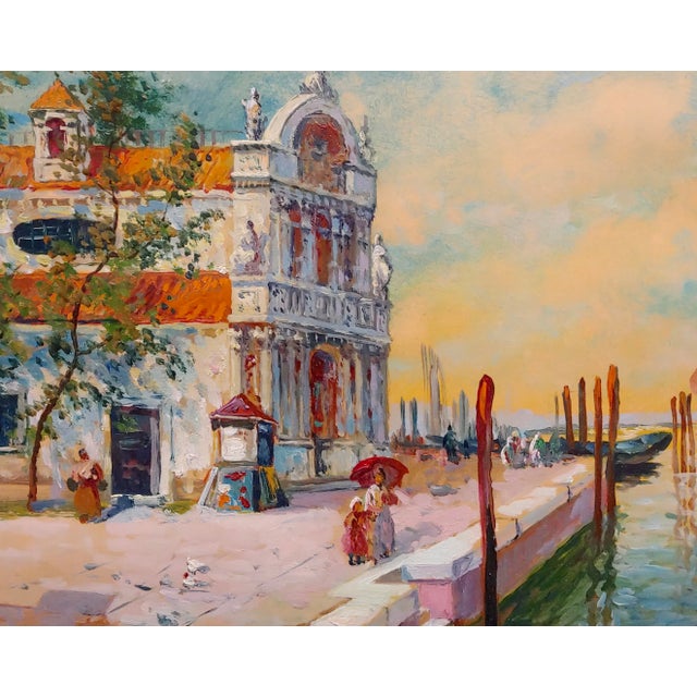 19th Century Mediterranean Painting by s.r. Torello of Venetian Scene For Sale In Los Angeles - Image 6 of 10