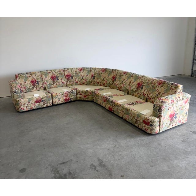Contemporary Carlton Modular Floral Sectional For Sale - Image 13 of 17