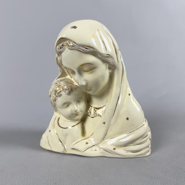 1950s Arista, Madonna with Child, 1950s, Majolica For Sale - Image 5 of 11