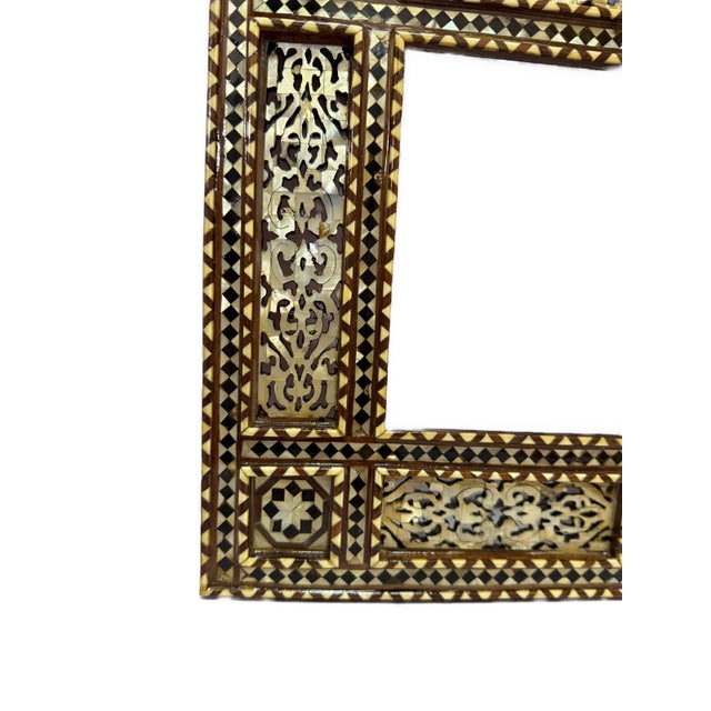 Handmade Mother of Pearl Inlaid Wooden Mirror Frame For Sale - Image 6 of 8