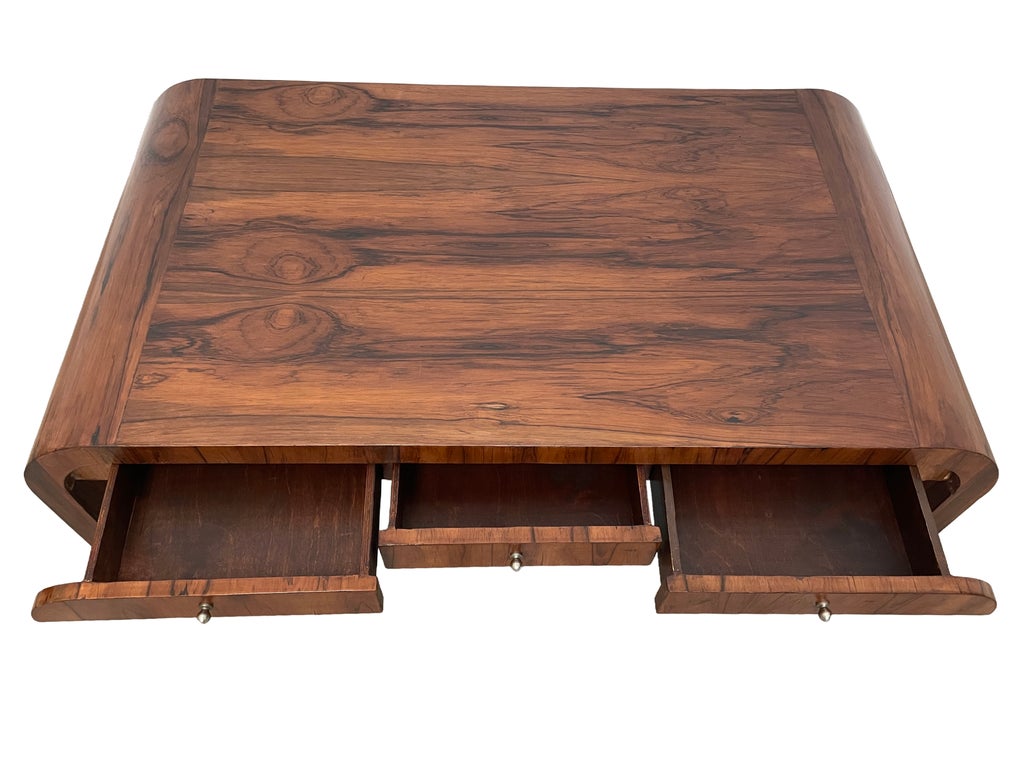 National TableStereo vintage620×250×220 Early 20th Century Art Deco Brazilian Rosewood Veneer Waterfall