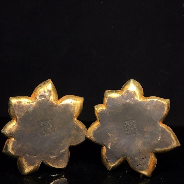 Pair of Antique Gilt Bronze Phoenix Candlesticks, 4.7kg For Sale - Image 9 of 9