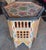 Salmon Color Hexagonal Hand-Painted Table For Sale - Image 5 of 6