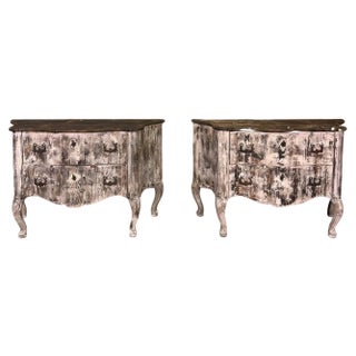 Italian Chests of Drawers in Pinewood, Early 20th Century, Set of 2 For Sale