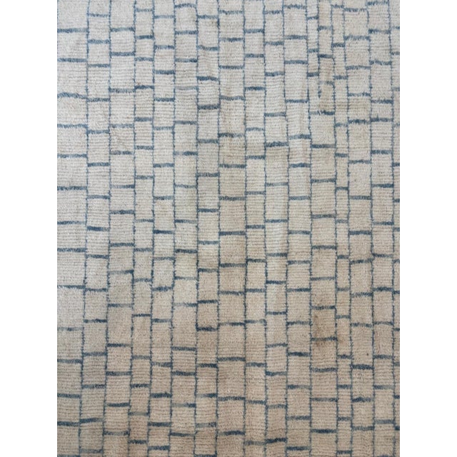 Wool pile genuine hand made Moroccan rug-