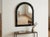 Vintage 1980s Postmodern Faux Black Marble Lacquered Arch Wall Mirror For Sale - Image 4 of 4