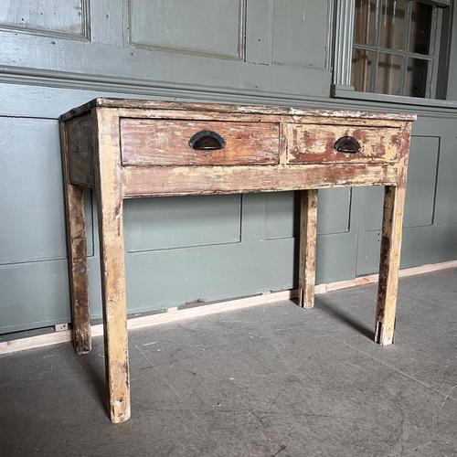 Vintage Desk with Cup Handles For Sale - Image 6 of 7
