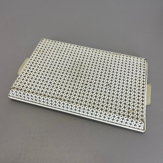 French Modernist Rigituelle Tray in Metal from Mathieu Matégot, 1950s For Sale - Image 15 of 18
