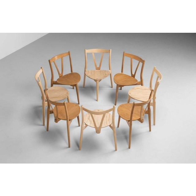 PP51/3 V Chairs attributed to Hans J. Wegner for PP Mobler, Denmark, 1988, Set of 4 For Sale - Image 3 of 18