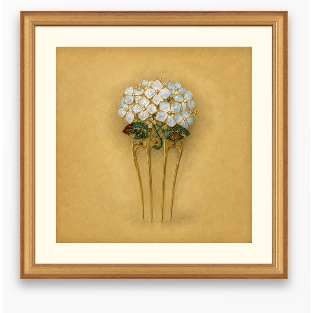 Atelier Aria Lumae Eugene Grasset Art Nouveau Hydrangea Jewelry Study Fine Art Gallery Board Print 16 X 16 For Sale - Image 9 of 13