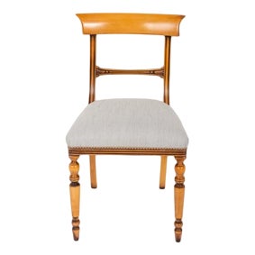Regency Revival Satin Birch Dining Chairs, 1920s, Set of 12 For Sale