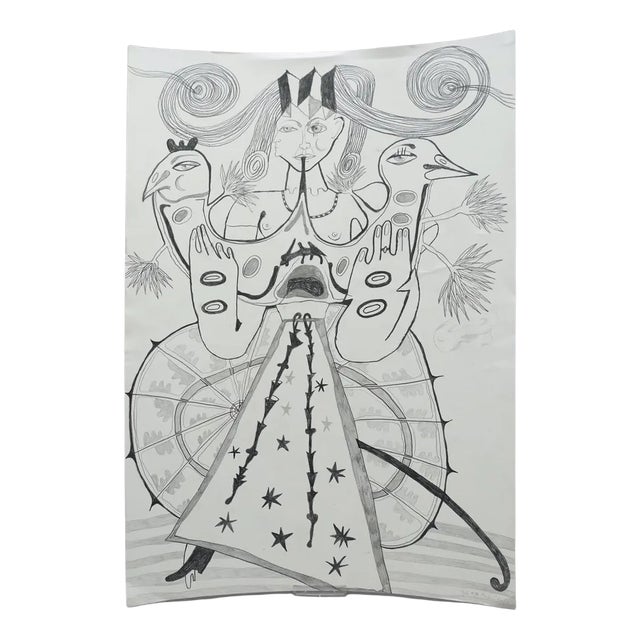 Martina Kügler, Drawing, 1979, Pencil on Paper For Sale