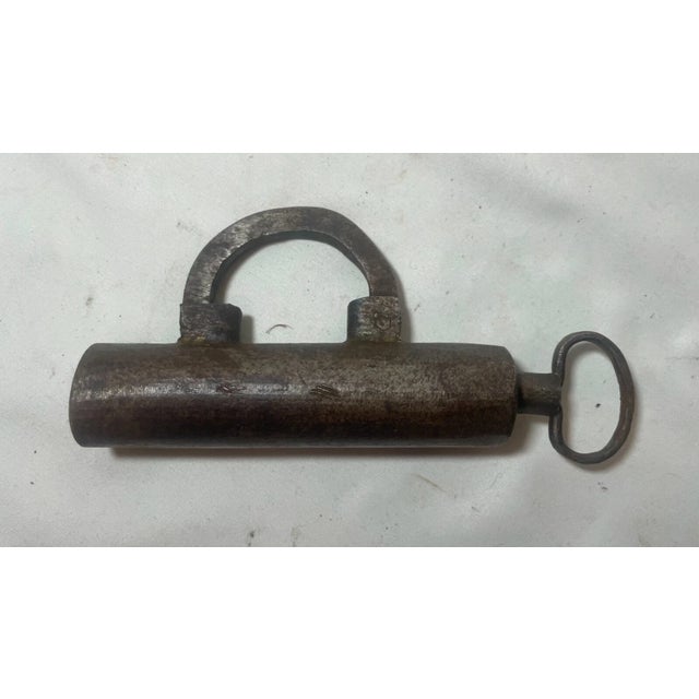 Gray Rare Antique Early 19th Century American Forged Steel Door Lock Mechanism 1800's For Sale - Image 8 of 8