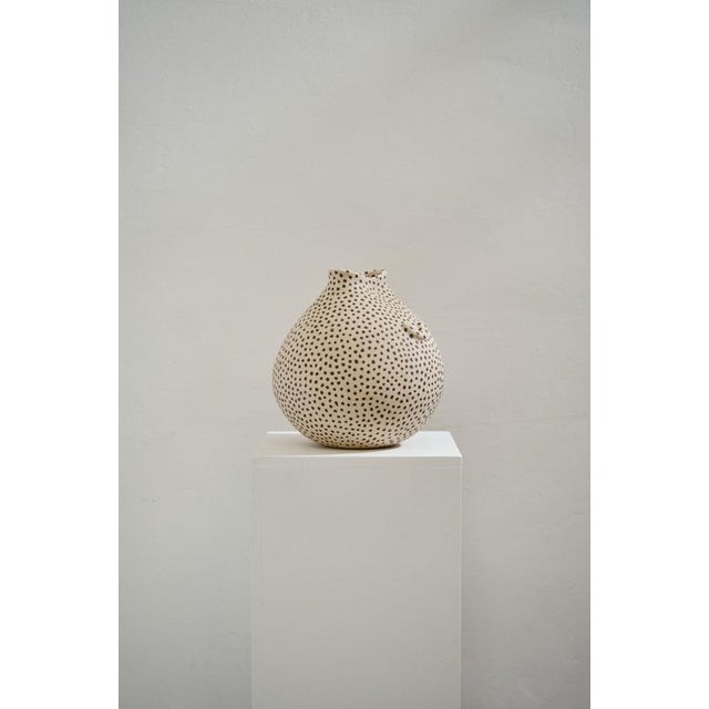 Contemporary The Tetraodon Beige Sandstone Vase by Lou Thomas For Sale - Image 3 of 6