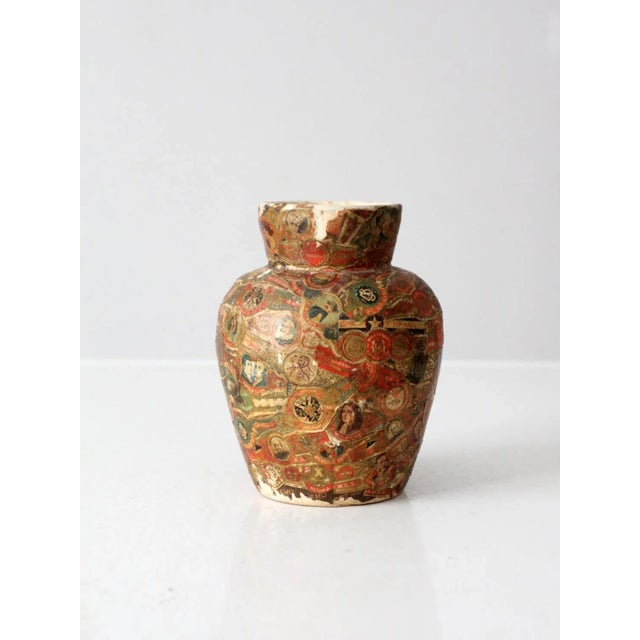 Farmhouse Vintage Cigar Band Vase For Sale - Image 3 of 12