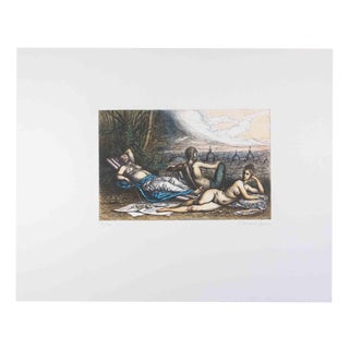 Riccardo Tommasi Ferroni, Relaxing Time with View of Rome, Etching, 1970s For Sale