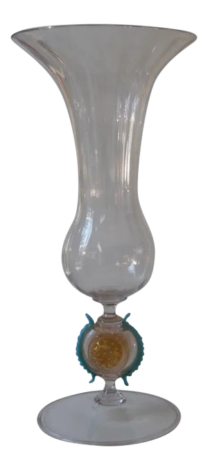 Benvenuto Barovier Venetian Glass Flute Vase