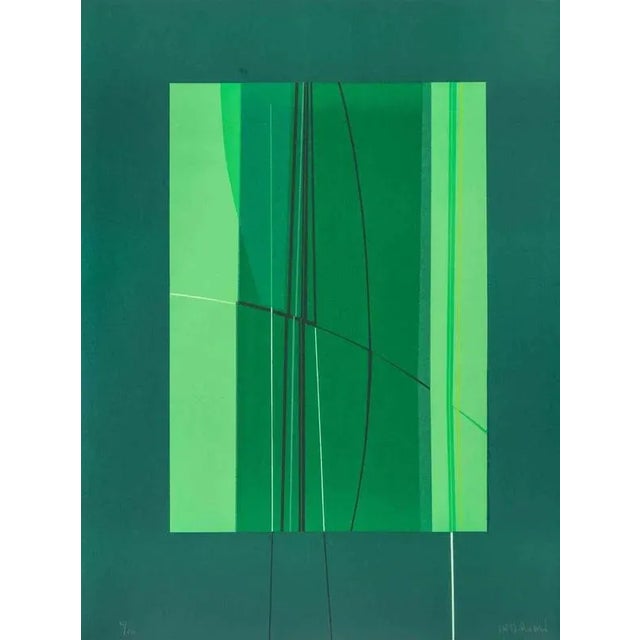 Lithograph realized by Lorenzo Indrimi in 1970s. Edition of 150. Hand signed and numbered. Very good condition. This piece...