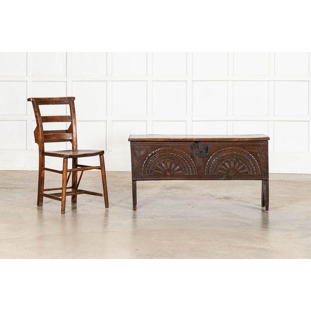 17th Century English Oak Coffer, 1690 For Sale - Image 3 of 15