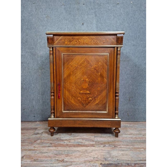 Small Napoleon III Marquetry Buffet, 1890s For Sale - Image 10 of 10
