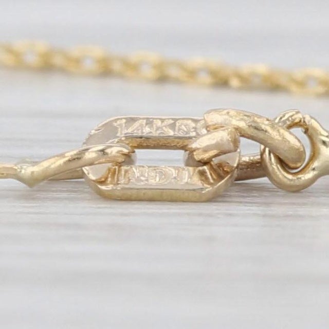 0.14ctw Diamond 3-Ring Pendant Necklace 14k Tri-Toned Gold 20" Cable Chain For Sale - Image 4 of 6