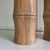 Natural Hand Carved Solid Mango Wood Large Bamboo Style Candle Holders Pillars (Set of 2) For Sale - Image 4 of 6
