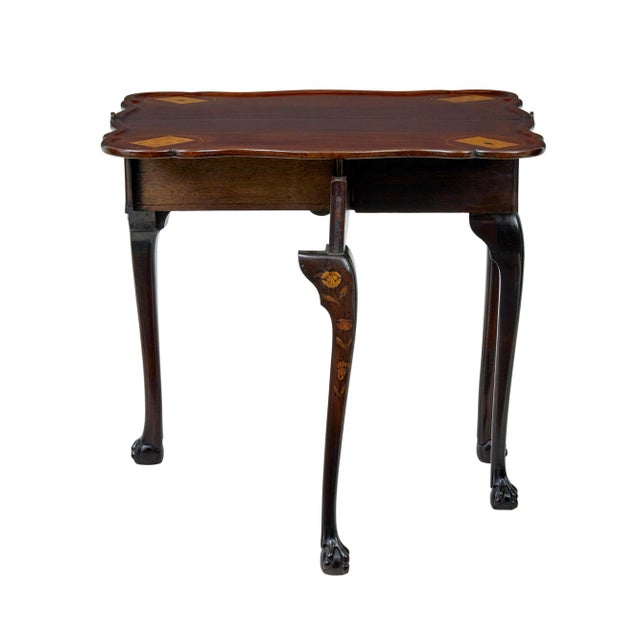 Antique Dutch Walnut Marquetry Games Table, 1800 For Sale - Image 14 of 15