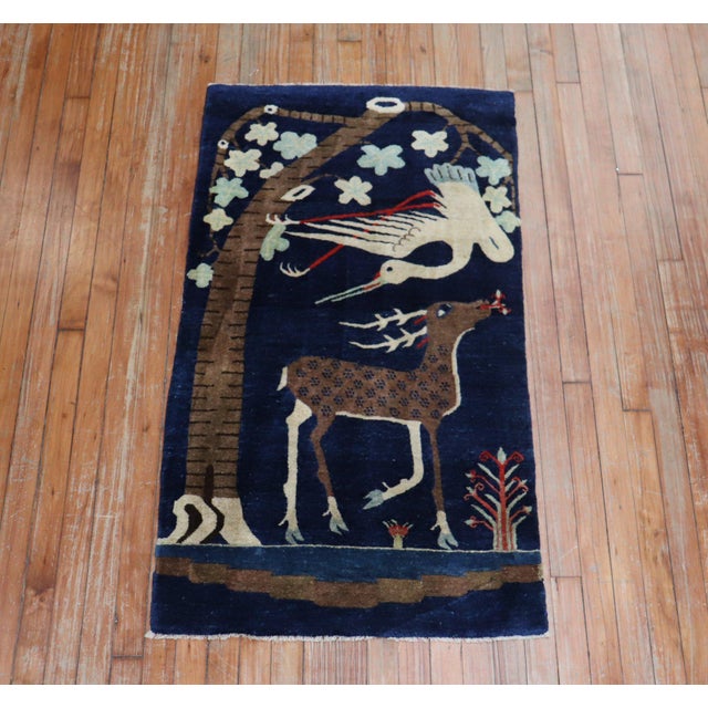 Early 20th Century Pictorial Chinese Rug - 2'5" x 4'6" For Sale - Image 14 of 18