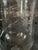 Glass Vintage Large Etched Glass Hurricane Vessel or Vase For Sale - Image 7 of 11