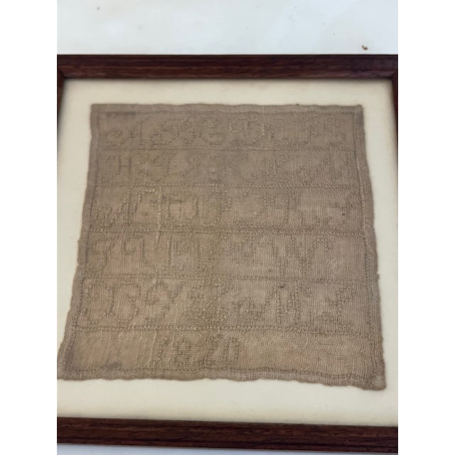 Early 19th Century Antique Alphabet Cross Stitch, 1820 For Sale - Image 5 of 15