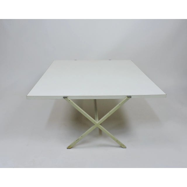 Clean and crisp architectural style coffee table designed by renowned architect, Radislav Rado and manufactured by Knoll...