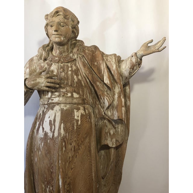 Carved Figurative Sculpture, 1800s, Oakwood For Sale - Image 15 of 18