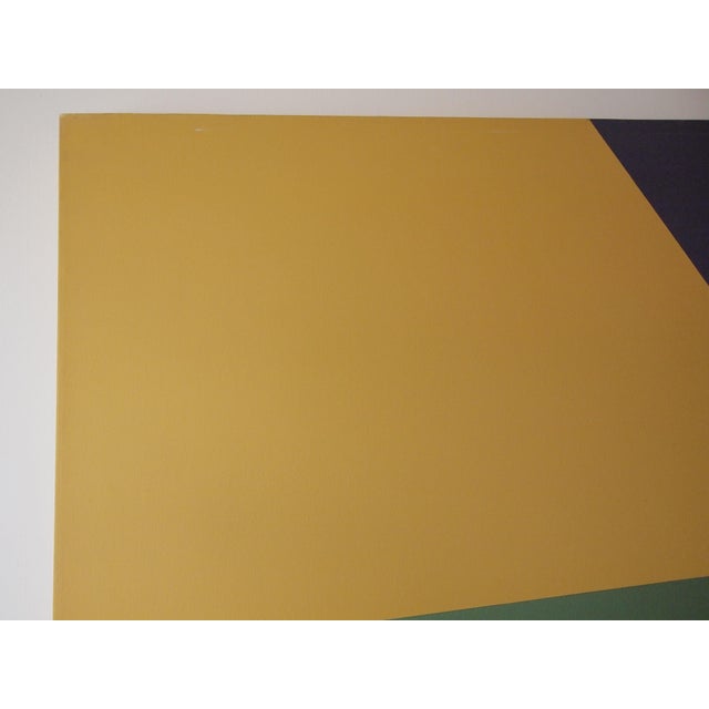 Contemporary 1990s Original Murry Handler Hard-Edge Abstract Painting 60x60" Oil / Canvas, Large-Scale Square, Multicolor Modern Art For Sale - Image 3 of 10