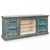 19th-C. Rustic Primitive Farmhouse Modern Painted Credenza / Cabinet / Sideboard For Sale