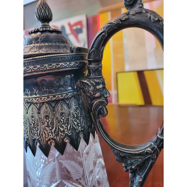 Antique Cut Crystal Figural Barware Carafe For Sale - Image 9 of 10