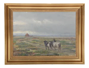 Sergius Frost, Landscape Painting, 1956, Oil on Canvas, Framed