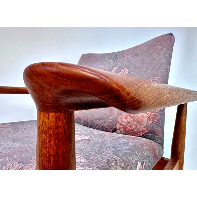 Brown Danish Diplomat Armchair Model Fd 209 in Teakwood by Finn Juhl for France & Søn, 1960s For Sale - Image 8 of 15