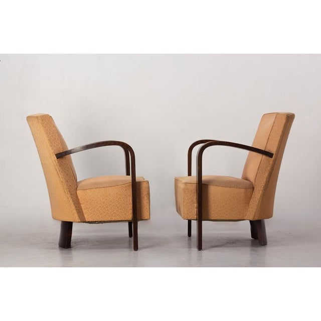 1930s French Art Deco Beech Armchairs, 1930, Set of 2 For Sale - Image 5 of 12