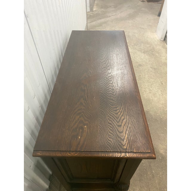 Antique Carved Oak Sideboard or Buffet by the H Krug Furniture Company . For Sale - Image 9 of 12