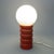 Space Age Orange Table Lamp in White Opal Glass, 1970 For Sale - Image 4 of 13