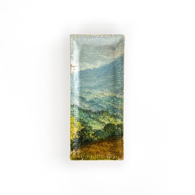 Shabby Chic "Hanalei Valley" Contemporary Installation of Ceramic Plates and Oil on Canvas - Set of 5 For Sale - Image 3 of 14