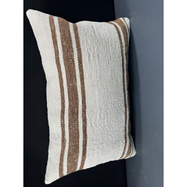 Turkish Hemp Pillow Cushion Natural Beige Brown Pillow Cushion Cover 16" x 24" #30070 Enhance your home decor with our...